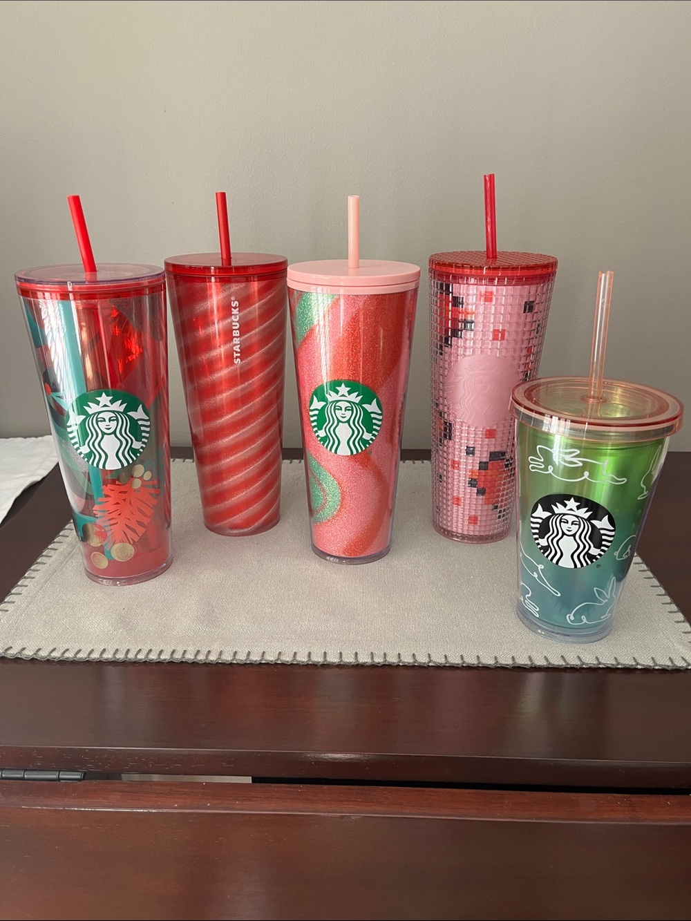Starbucks collection of holiday Cups - Set of 5. Some NWT ,
